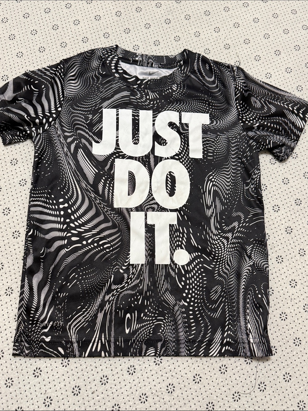 Nike Black White Swirl 'JUST DO IT.' Graphic Tee